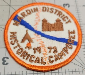 Pfadfinder Hardin Bezirk 1973 historischer Camporee gestickter Aufnäher - BSA - Bild 1 von 3