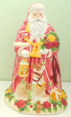 ROYAL ALBERT Cookie Jar SANTA CLAUS Old Country Roses Seasons Of Colour MINT NWT - Image 1 of 4