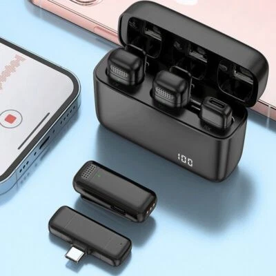 Bluetooth Wireless Mikrofon Lavalier Mini Ansteckmikrofon Handy-Live-Stream - Bild 1 von 4