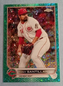 2022 Topps Chrome Tony Santillan #193 RC Aqua Speckle Refractor /199 - Bild 1 von 2