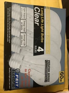 Feit Electric Light Bulbs Clear 60w 4 Pack Old Style