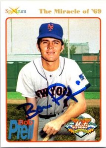 Bobby Pfeil autographed baseball card (New York Mets) 1994 Spectrum Miracle #27