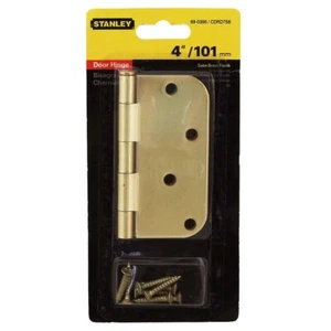 Cerniera per porta Stanley 4" in acciaio finitura ottone satinato 69-0395 - Foto 1 di 2