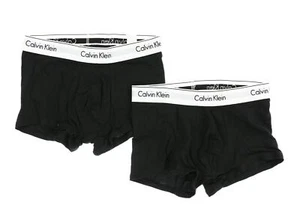 Paquete de 2 calzoncillos boxer negros talla pequeña Calvin Klein 242138 para hombre - Imagen 1 de 2