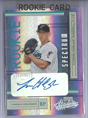 2004 Absolute Memorabilia Baseball Lincoln Holdzkom Marlins Auto RC #091/250 - Image 1 of 2