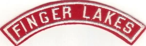 BOY SCOUT FINGER LAKES COUNCIL RED & WHITE HALF STRIP 1/2RW - Picture 1 of 1