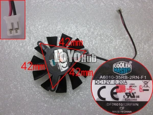 XFX HD5570 GT240 GTS250 Video Card Cooling Fan A6010-35RB-2RN-F1 DF0601012RFMN - Picture 1 of 4