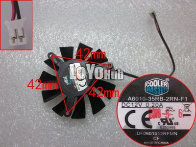 XFX HD5570 GT240 GTS250 Video Card Cooling Fan A6010-35RB-2RN-F1 DF0601012RFMN - Image 1 of 4