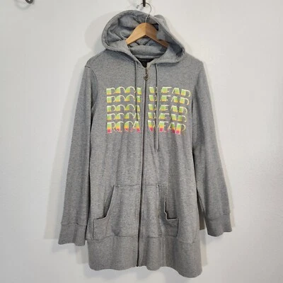 Толстовка с капюшоном женская Rocawear большой размер 1X серая с надписью логотип на молнии толстовка хлопок - Изображение 1 из 4