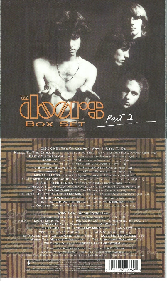 THE DOORS 2CD: BOX SET PART 2 (EUROPE;Elektra ‎– 7559-62296-2) - Bild 1 von 1