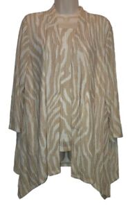 Travelers Collection by Chico's 2 Pc Cardigan & Tank Sonora Sand Size 4 NWT!