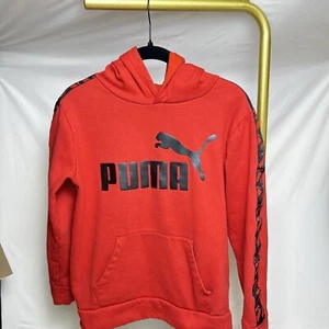 Red Puma Hoodie - Retro Style - Boy's Size L 14/16 - Picture 1 of 2