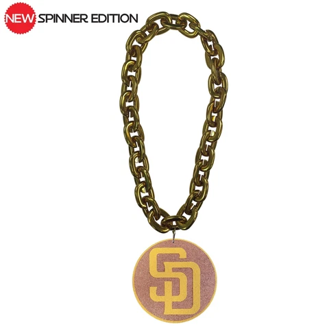 San Diego Padres Spinner Edition FanChain Swag Gold Chain Replica Necklace Cover