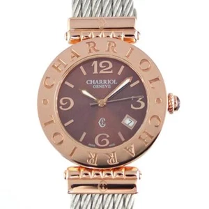 PHILIPPE CHARRIOL Alexander Bronze Dial Date Analog Watch Quartz Women Used - Picture 1 of 24