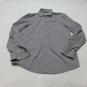 Spyder Shirt Mens Large Snap Gray Performance Outdoor Hiking Long Sleeve Nylon - Picture 1 of 10