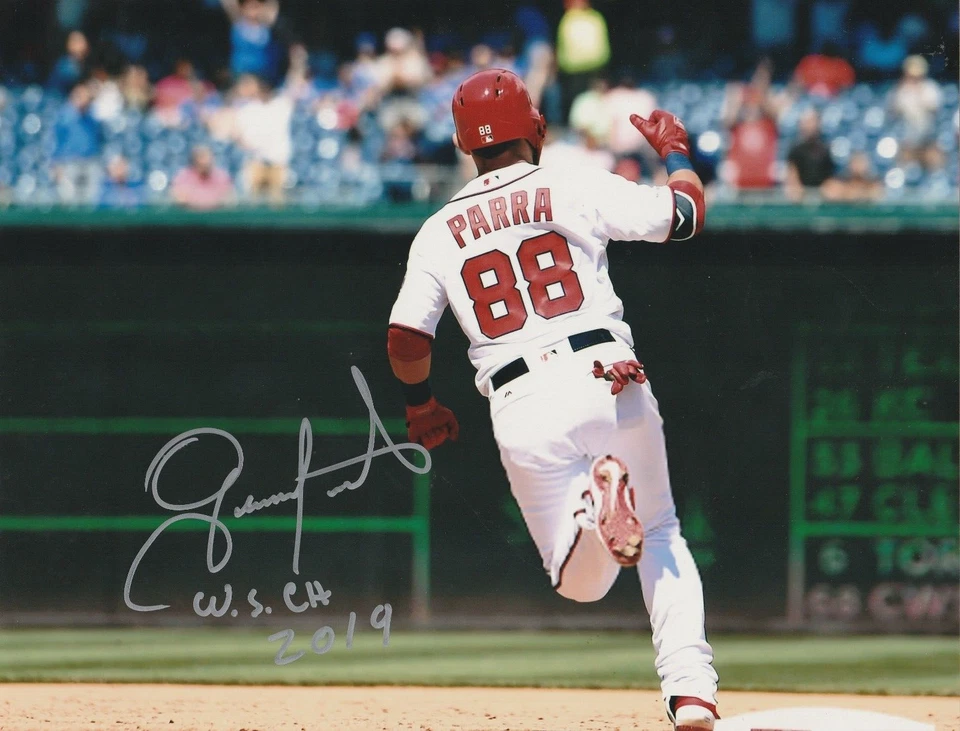 GERARDO PARRA WASHINGTON NATIONALS WS CHAMPS 2019 ACCIÓN FIRMADA 8x10 Foto 1 de 1