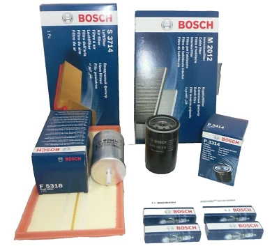 Audi TT 1.8 T Service Kit Oil Air Fuel Cabin Filter Spark Plugs 98 to 06 BOSCH - Image 1 of 4