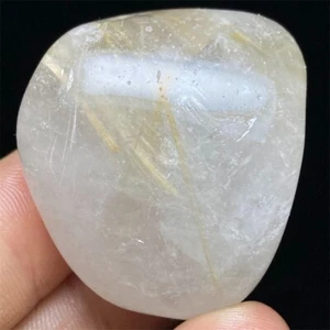 51g Rare Natural Golden Hair Rutilated Quartz Crystal Gemstone Healing R989 - Picture 1 of 6