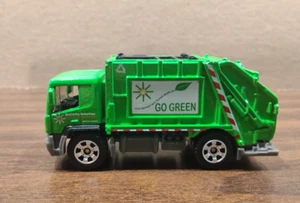 MATCHBOX # 66 GREEN CITY GO GREEN ACTION GARBAGE TRUCK - Picture 1 of 10
