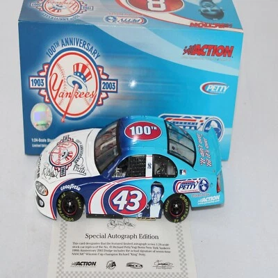 Richard Petty 2003 autografiado #8/43 Yankees de Nueva York 100 aniversario ¡Dodge raro! Foto 1 de 4