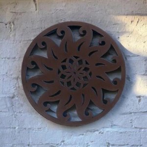 Christmas Gift Ideas , Unique Gift Or Present , Metal Sun Sign , Rusty Wall Art - Imagen 1 de 7