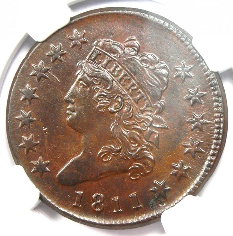 1811 Classic Liberty Head Large Cent 1C S-287 - NGC Uncirculated Detail (UNC MS) Cover