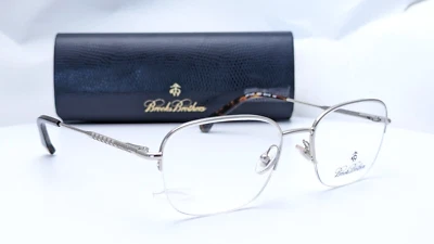 Gafas Brooks Brothers BB1043 1558 plateadas rectangulares para hombre 52 mm Foto 1 de 4