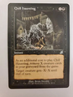 MTG Magic The Gathering Card Chill haunting Instant Black Scourge  - Image 1 of 2