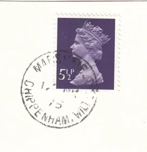 5.5p c/b Definitive GB Used Marshfield Chippenham CDS 1975 ON PIECE (148456) - Picture 1 of 1
