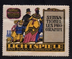 German Advertising Stamp - Sensational Light Show Program - Family & Dog - Picture 1 of 1