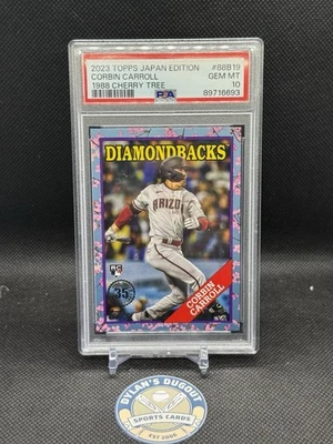 2023 Topps Japan Edition 1988 Topps Cherry Tree Variations Corbin Carroll PSA 10 - Image 1 of 2