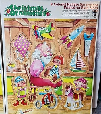 Rainbow Works Bandeja Marco Navidad Rompecabezas Lote De 2 - Adornos 1980 De Colección Foto 1 de 4