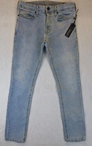 Jeans uomo Buffalo David Bitton Max-X skinny elasticizzato taglia 32x30 sbiadito blu chiaro - Foto 1 di 15