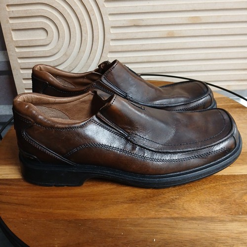 Mocassini Clarks 78341 "Code" in pelle marrone mocassino punta quadrata uomo taglia 9 5M