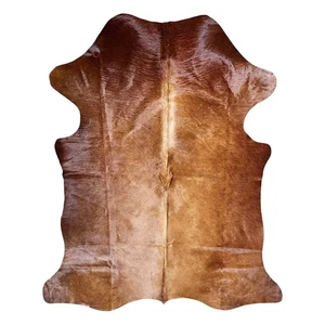 Large Brown Cowhide Rug E232---6x6 - Picture 1 of 1