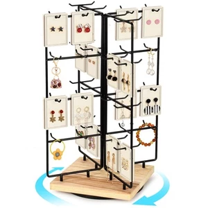 Earring Holder Organizer,360 Rotating Earring Display Stand for Vendors,64 Ho... - Picture 1 of 7