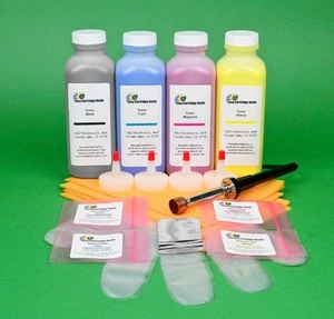 Xerox Phaser 6180MFP 6180MFP/D 4-Color Refill Kit with Hole-Making Tool & Chips - Picture 1 of 1