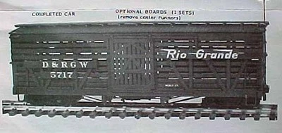HOn3 6 PACK D&RGW narrow gauge singledeck stockcars MRGS kit #100-6, no trucks,  - Image 1 of 4
