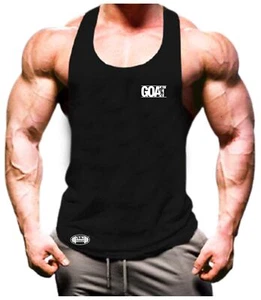 G.O.A.T Vest Pocket Gym Clothing Bodybuilding Training Workout Exercise Tank Top - Picture 1 of 10