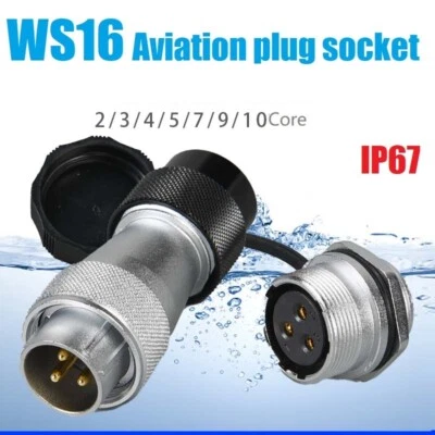 WS16 2Pin-10Pin 5A TDplug+ZMround socket IP67 aviation plug industrial connector - Image 1 of 4