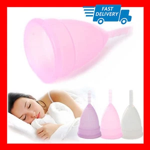 Menstrual Period Moon Cups Soft Medical Silicone Tampon Pads Replacement - Picture 1 of 8