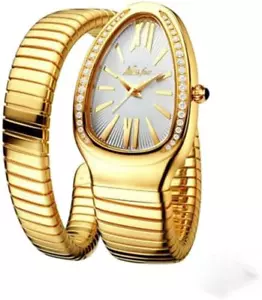 Dress Snake Shape Bracelet Women Watch Top Elegant Waterproof Quartz Jewelry Wat - Picture 1 of 12
