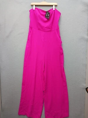 Mono Express S Rosa Caliente Formal Sin Tirantes Pierna Ancha Nuevo con Etiquetas Foto 1 de 4