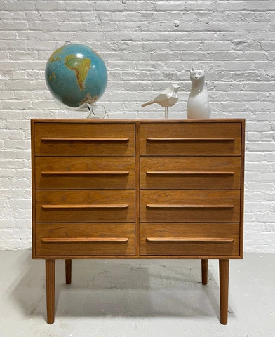 DANISH Mid Century Modern styled TEAK DRESSER, Two Available Cover