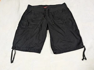 Vintage Y2K UNIONBAY Junior's Black Bermuda Shorts Size 11 - Picture 1 of 12