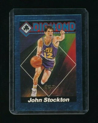 1992 DIAMOND SPORTS hand cut #17 John Stockton NMMT+ ob gradable swsw6 - Image 1 of 2
