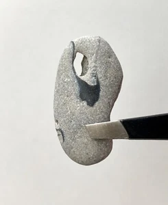 Natural Holey Beach Rock Hag Stone Fairy Wish Adder viso mistico perline magia US #G - Foto 1 di 15