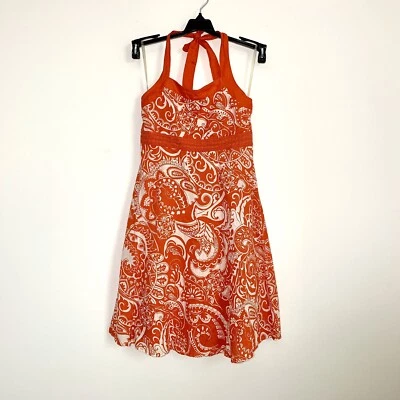Новый! Девочек Speechless оранжевый хлопок с бретелью через шею пейсли цветочный Summer Kids платье размер - Изображение 1 из 4