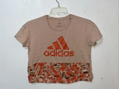 Adidas Zoe Saldana Camiseta Mujer Pequeña Beige Rosa Corta Slv Suelta GG3417 Foto 1 de 4