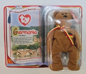 TY GERMANIA The Bear Beanie Baby International Bears II McDonald's Retired RARE - Picture 1 of 8